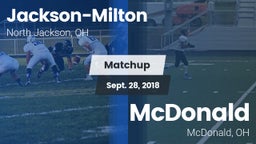 Matchup: Jackson-Milton vs. McDonald  2018