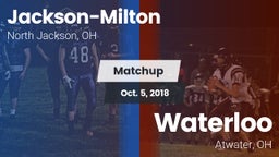 Matchup: Jackson-Milton vs. Waterloo  2018