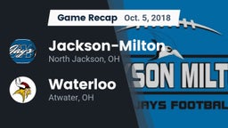Recap: Jackson-Milton  vs. Waterloo  2018