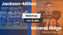 Matchup: Jackson-Milton vs. Mineral Ridge  2018