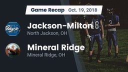 Recap: Jackson-Milton  vs. Mineral Ridge  2018