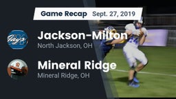 Recap: Jackson-Milton  vs. Mineral Ridge  2019