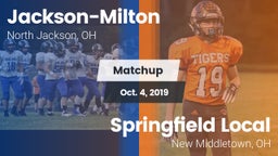 Matchup: Jackson-Milton vs. Springfield Local  2019