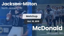 Matchup: Jackson-Milton vs. McDonald  2019