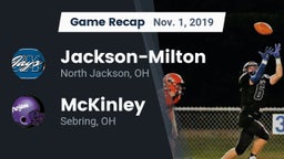 Recap: Jackson-Milton  vs. McKinley  2019
