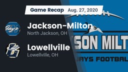 Recap: Jackson-Milton  vs. Lowellville  2020
