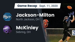 Recap: Jackson-Milton  vs. McKinley  2020