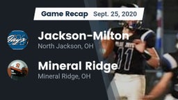 Recap: Jackson-Milton  vs. Mineral Ridge  2020