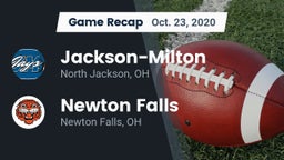 Recap: Jackson-Milton  vs. Newton Falls  2020