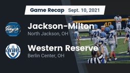 Recap: Jackson-Milton  vs. Western Reserve  2021