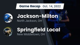 Recap: Jackson-Milton  vs. Springfield Local  2022