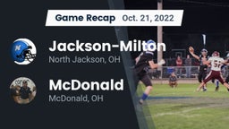 Recap: Jackson-Milton  vs. McDonald  2022