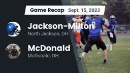 Recap: Jackson-Milton  vs. McDonald  2023