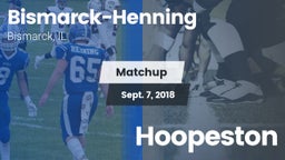 Matchup: Bismarck-Henning vs. Hoopeston 2018