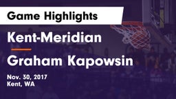 Kent-Meridian   vs Graham Kapowsin Game Highlights - Nov. 30, 2017
