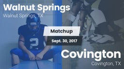 Matchup: Walnut Springs vs. Covington  2017