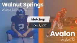 Matchup: Walnut Springs vs. Avalon  2017