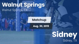 Matchup: Walnut Springs vs. Sidney  2019