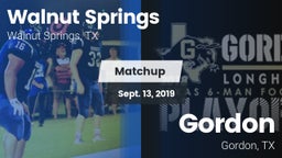 Matchup: Walnut Springs vs. Gordon  2019