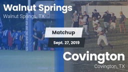 Matchup: Walnut Springs vs. Covington  2019