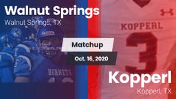 Matchup: Walnut Springs vs. Kopperl  2020