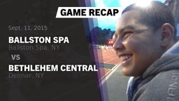 Recap: Ballston Spa  vs. Bethlehem Central  2015