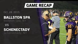 Recap: Ballston Spa  vs. Schenectady  2015