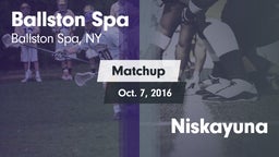 Matchup: Ballston Spa vs. Niskayuna 2016