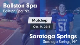 Matchup: Ballston Spa vs. Saratoga Springs  2016