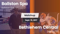 Matchup: Ballston Spa vs. Bethlehem Central  2017
