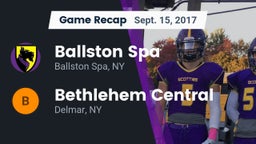 Recap: Ballston Spa  vs. Bethlehem Central  2017