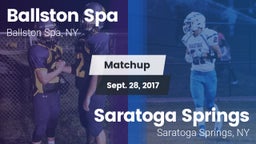 Matchup: Ballston Spa vs. Saratoga Springs  2017