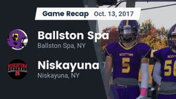 Recap: Ballston Spa  vs. Niskayuna  2017