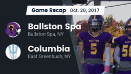 Recap: Ballston Spa  vs. Columbia  2017
