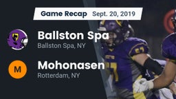 Recap: Ballston Spa  vs. Mohonasen  2019
