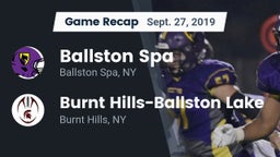 Recap: Ballston Spa  vs. Burnt Hills-Ballston Lake  2019