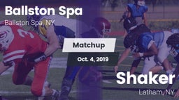 Matchup: Ballston Spa vs. Shaker  2019