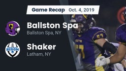 Recap: Ballston Spa  vs. Shaker  2019
