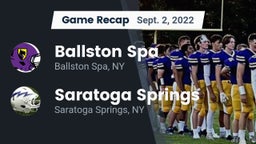 Recap: Ballston Spa  vs. Saratoga Springs  2022
