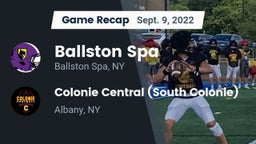 Recap: Ballston Spa  vs. Colonie Central  (South Colonie) 2022