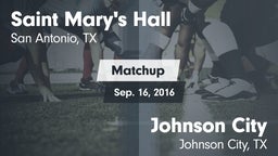 Matchup: Saint Mary's Hall vs. Johnson City  2016