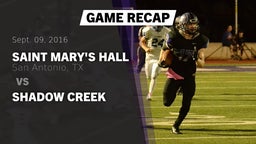 Recap: Saint Mary's Hall  vs. Shadow Creek  2016