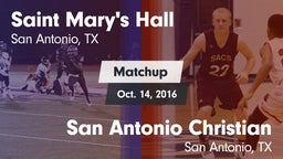 Matchup: Saint Mary's Hall vs. San Antonio Christian  2016