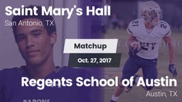 Matchup: Saint Mary's Hall vs. Regents School of Austin 2017