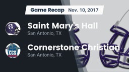 Recap: Saint Mary's Hall  vs. Cornerstone Christian  2017