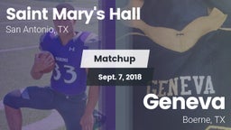 Matchup: Saint Mary's Hall vs. Geneva  2018