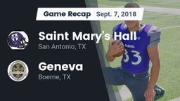 Recap: Saint Mary's Hall  vs. Geneva  2018