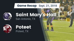 Recap: Saint Mary's Hall  vs. Poteet  2018