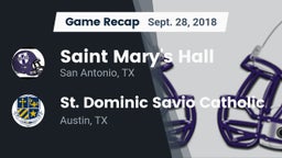 Recap: Saint Mary's Hall  vs. St. Dominic Savio Catholic  2018