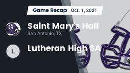 Recap: Saint Mary's Hall  vs. Lutheran High SA 2021